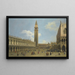 Venice painting, view of the Piazzetta towards the north - Canaletto — framed artwork on a wall