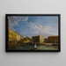 Venice painting, view of the Grand Canal and Rialto Bridge from the north - Canaletto — framed artwork on a wall