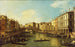 Venice the Grand Canal of the Palazzo Dolfin Manin at the Rialto Bridge - Canaletto — artwork view