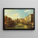 Venice the Grand Canal of the Palazzo Dolfin Manin at the Rialto Bridge - Canaletto — framed artwork on a wall