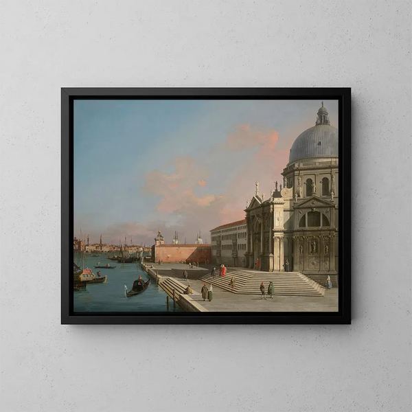Venezia, il Grande Canale visto verso est con Santa Maria della Salute - Canaletto — quadro incorniciato alla parete