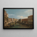 Venice, the Grand Canal seen from Ca' Da Mosto towards Rialto Bridge - Canaletto — framed artwork on a wall
