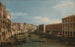 Venice, the Grand Canal seen from Ca' Da Mosto towards Rialto Bridge - Canaletto — artwork view