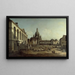 Vista del Neumarkt a Dresda dal Jüdenhof - Canaletto — quadro incorniciato alla parete