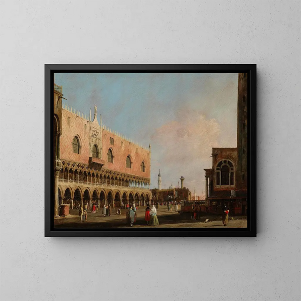 Vista della Piazzetta San Marco verso sud - Canaletto — quadro incorniciato alla parete