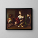 Martha und Maria Magdalena - Caravaggio — gerahmtes Bild an der Wand