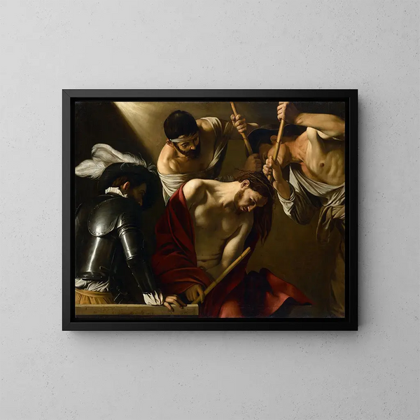 Il Cattura della corona di spine - Caravaggio — quadro incorniciato alla parete