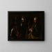 Il rinnegamento di san Pietro - Caravaggio — quadro incorniciato alla parete