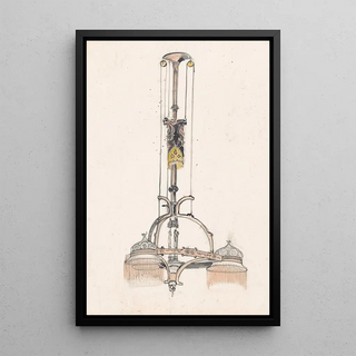 Carel Adolph Lion Cachet - Ontwerp voor een bascule lamp.webp