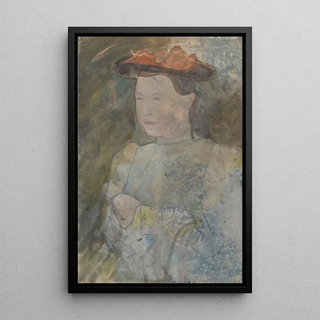 Carel Adolph Lion Cachet - Vrouw met een platte hoed.webp
