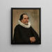 Portrait of Abraham de Potter, silk merchant from Amsterdam - Carel Fabritius — framed artwork on a wall