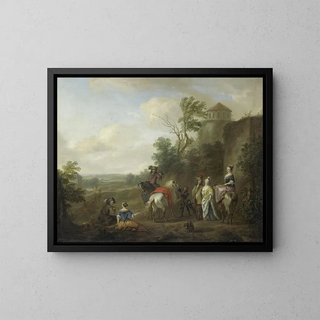 Carel van Falens - A Hunting Party.webp