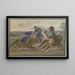 Combattimento di cavalieri tra cosacchi e francesi - Carl Adolph Heinrich Hess — quadro incorniciato alla parete
