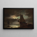 Chiaro di luna sulla costa - Carl Bille — quadro incorniciato alla parete