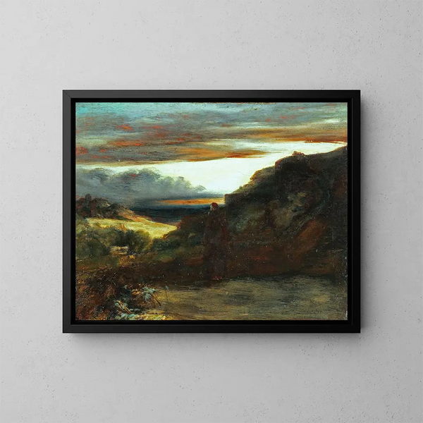 Monaco sulla terrazza - Carl Blechen — quadro incorniciato alla parete
