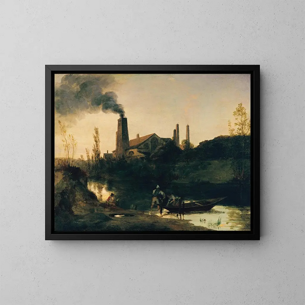 Il laminatoio di Neustadt-Eberswalde - Carl Blechen — quadro incorniciato alla parete
