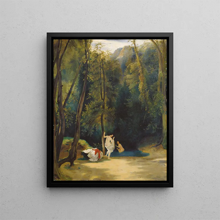 Carl Blechen - Women Bathing in the Park of Terni.webp