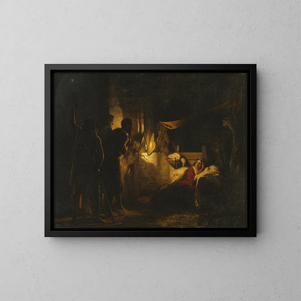 Adorazione dei pastori - Carl Bloch — quadro incorniciato alla parete