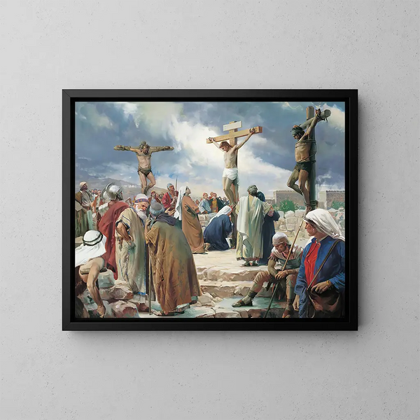 Crocifissione - Carl Bloch — quadro incorniciato alla parete