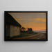 Paesaggio serale con una casa e un giardino vicino al mare a Ellekilde - Carl Bloch — quadro incorniciato alla parete