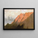 Hoher Göll dans l'alpenglow - Carl Bolze — framed artwork on a wall