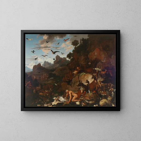 Die Verrücktheit von Nebukadnezar - Carl Borromäus Andreas Ruthart — gerahmtes Bild an der Wand