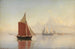 Ein Kutter und zwei große Segelschiffe vor der Küste - Carl Emil Baagøe — Ansicht des Kunstwerks