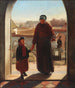 Mutter und Kind am Eingang der Kirche - Carl Ferdinand Andersen — Ansicht des Kunstwerks