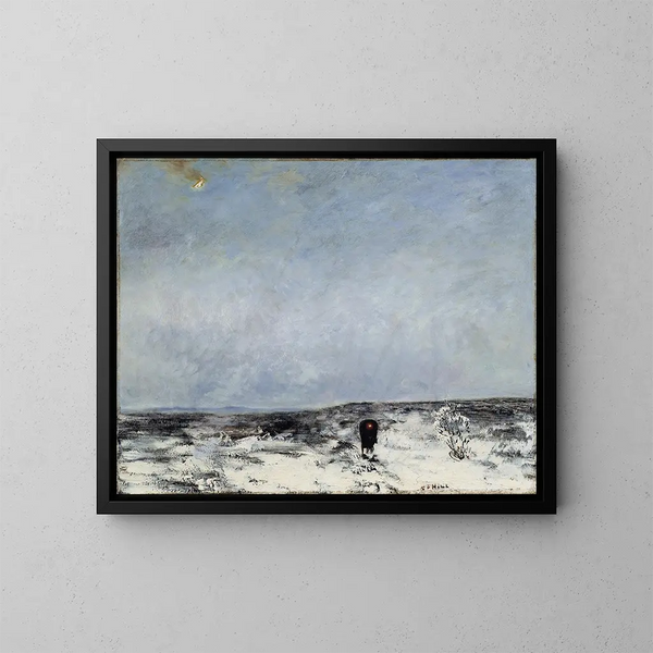 Landes avec une voiture - Carl Fredrik Hill — gerahmtes Bild an der Wand