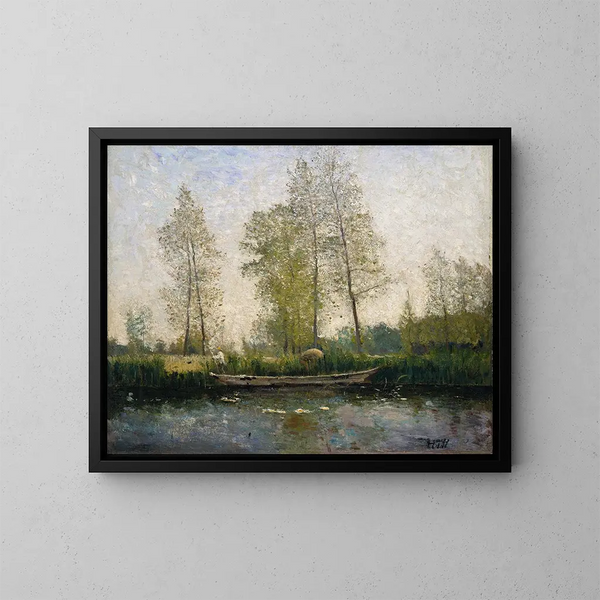Motiv der Seine in Saint-Germain - Carl Fredrik Hill — gerahmtes Bild an der Wand