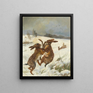 Carl Friedrich Deiker - Hasen.webp