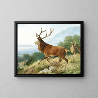 Carl Friedrich Deiker - Red Deer in the Rutting Season.webp