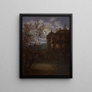 Carl Gustav Carus - Schloss Milkel in Moonlight.webp