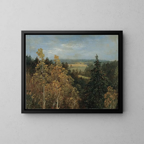 Landschaft mit Bäumen - Carl Gustav Carus — gerahmtes Bild an der Wand