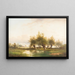 Fischer unter den Weiden - Carl Hasch — gerahmtes Bild an der Wand