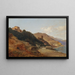 Italian Evening Landscape - Carl Hasch — framed artwork on a wall