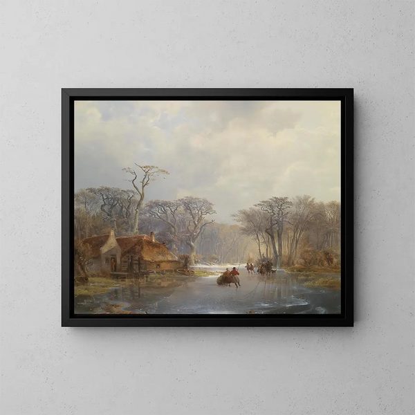 Winter in Zerfall - Carl Hilgers — gerahmtes Bild an der Wand