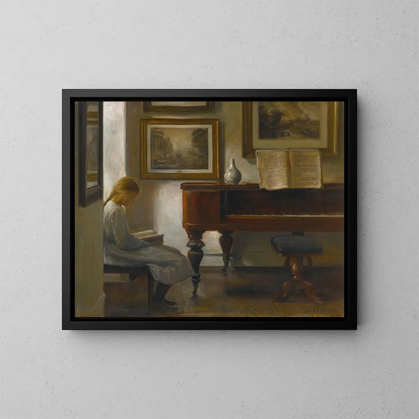 Fille dans un intérieur - Carl Holse — quadro incorniciato alla parete