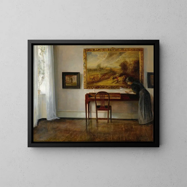 interno con dipinto - Carl Holse — quadro incorniciato alla parete