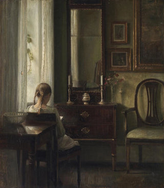Carl Holse - Interior with a Girl Reading.webp