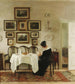 Madre e figlio in una sala da pranzo interna - Carl Holse — vista dell’opera