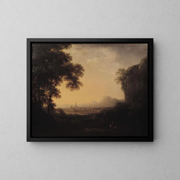 Landschaft im romantischen Stil - Carl Johan Fahlcrantz — gerahmtes Bild an der Wand