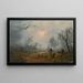 Clouds over a Russian cemetery - Carl Julius von Leypold — framed artwork on a wall