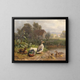 Carl Jutz - Enten am Teich.webp