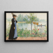 Karin al bordo del mare - Carl Larsson — quadro incorniciato alla parete