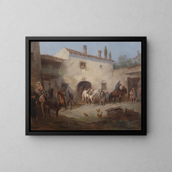 Hussards autrichiens - Carl Martin Ebersberg — gerahmtes Bild an der Wand