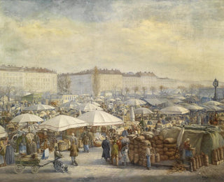 Carl Massmann - Reges Treiben am Naschmarkt.webp
