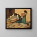 Trocknung des Maises - Carl Moon — gerahmtes Bild an der Wand