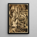 Figur sitzend abstrakt - Carl Newman — gerahmtes Bild an der Wand