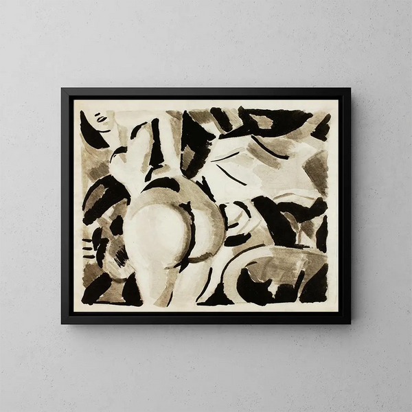 Donna nuda, vista da dietro - Carl Newman — quadro incorniciato alla parete